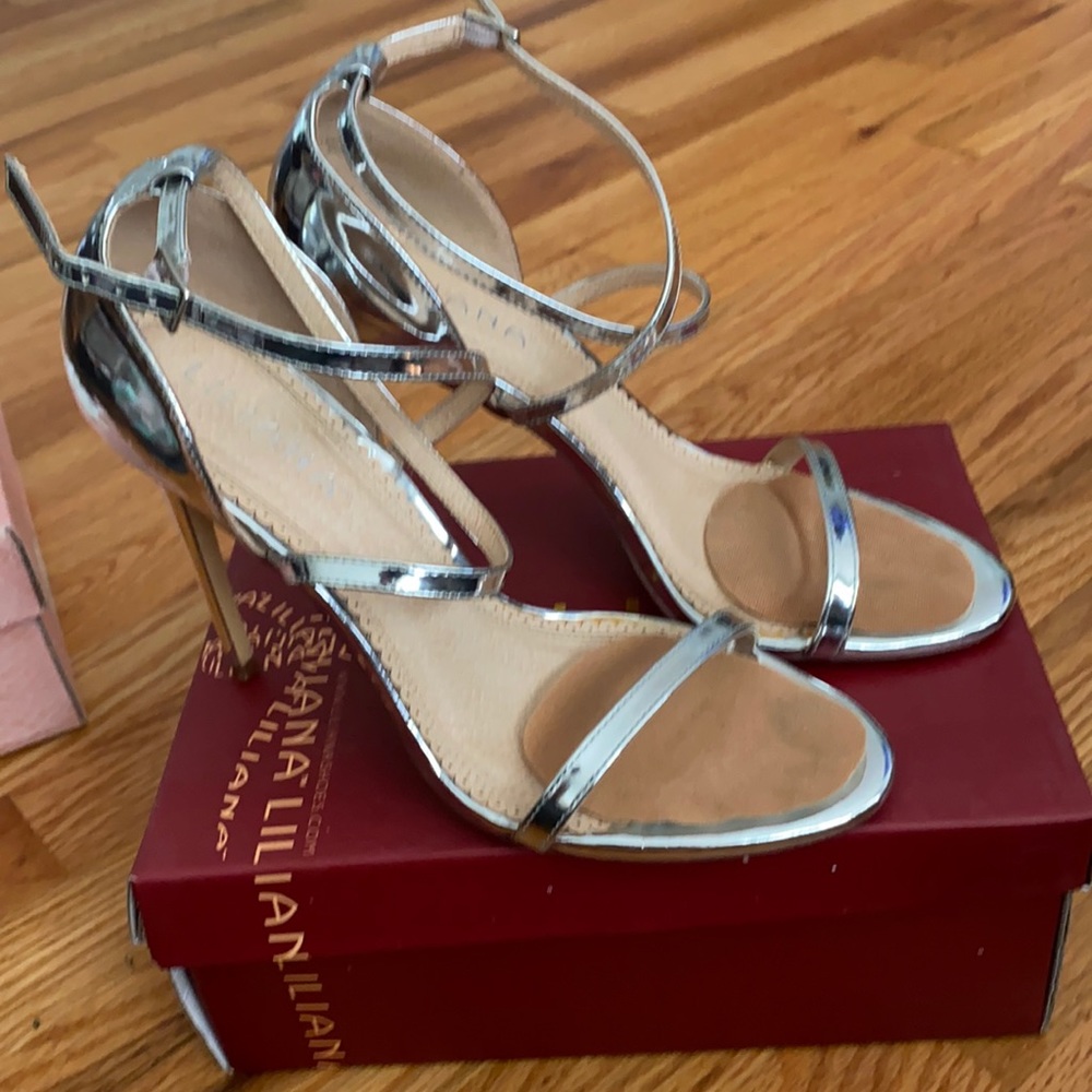Liliana silver heels